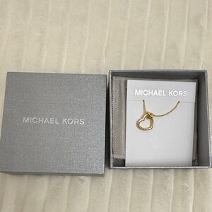 Michael Kors Gold Knotted Heart Pendant Necklace